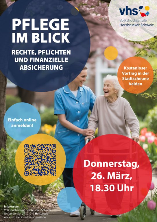 Volkshochschule Hersbrucker Schweiz - Pflege im Blick - Rechte, Pflichten und Finanzielle Absicherung